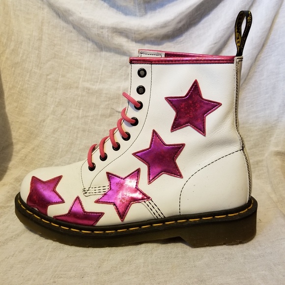 shiny pink doc martens